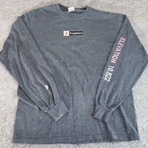 Purgatory Colorado Shirt Womens Medium Elevation Long Sleeve Gray Ski Resort‎